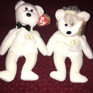 2 wedding themed Beenie baby's